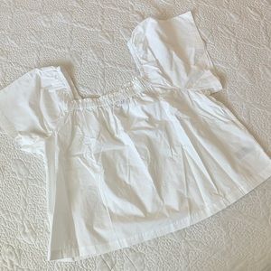 NWT Gap square neck flutter sleeve blouse